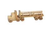 Handmade Wooden Toy Truck with Logs