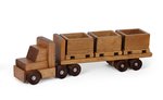 Handmade Wooden Toy Flatbed Truck with Skids
