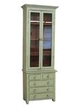 Chest of Drawers with Glass Hutch Top