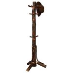 Amish Rustic Hickory Twig Coat Rack Hall Tree