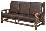 Amish Big Sky Rustic Hickory Log Sofa