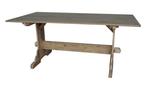 Barnwood Trestle Dining Table with 1" Inch Top