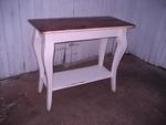 Barnwood Console Table with Shelf and Cabriole Legs