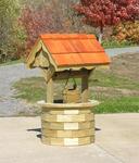 LuxCraft Garden Wishing Well with Cedar Roof - Medium