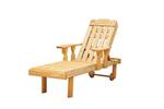 Pine Wood Patio Slat Panel Chaise Lounge