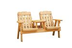 Pine Wood Patio Slat Panel Settee