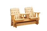 Pine Outdoor Settee Glider with Table