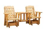 Pine Slat Panel Deluxe Tete A Tete Glider