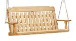 Pine Wood Slat Panel 5’ Porch Swing