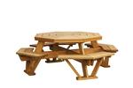 Pine Octagon Picnic Table with Benches