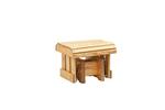 Pine Wood Patio Gliding Ottoman