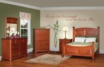 Amish Sparrow 5-Piece Bedroom Furniture Set in Rustic Cherry - Made in USA