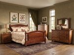 Amish Magpie 5-Piece Bedroom Set in Rustic Cherry