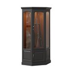 Amish Corner Gun Safe Cabinet - DutchCrafters Exclusive