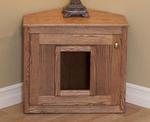Hardwood Corner Cat Litter Box