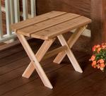 Cedar Wood Folding Oval End Table