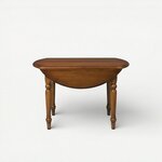 Amish Round Hamel Dropleaf Extension Dining Room Table