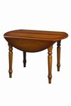 Amish Round Hamel Dropleaf Dining Table with Solid Top