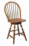 Amish Alexandria Windsor Swivel Counter and Bar Stool