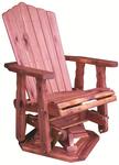 Amish Cedar Wood Outdoor Glider with Swivel