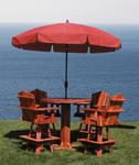 Round Outdoor Cedar Wood Dining Table