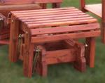 Amish Red Cedar Wood Gliding Ottoman