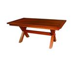Frontier Plank Top Mission Trestle Table