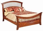 Amish Amber Arched Slat Bed