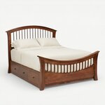 Amish Amber Arched Slat Platform Storage Bed