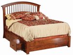 Amber Storage Platform Bed with Low Footboard
