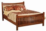 Amish Portland Solid Wood Slat Bed
