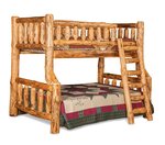 Amish Log Bunk Bed Twin over Full