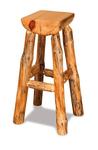 Rustic Half Pine Log Bar Stool