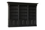 Amish Serenity Triple Library Bookcase with Beaded Back