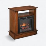 Amish 34" Seneca Solid Wood Mantel with Electric Fireplace Insert