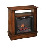 Amish 34" Seneca Solid Wood Mantel with Electric Fireplace Insert