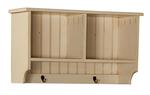 33" Pine Hall Shelf with Two Hooks