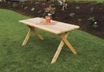 Cedar Wood Crossleg Table