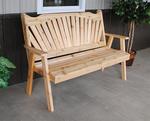 Cedar Wood Fanback Garden Bench