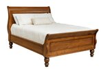 Amish Miriam Sleigh Bed with Turned Feet
