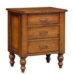 Amish Miriam Bedside Chest Night Stand with Turned Feet