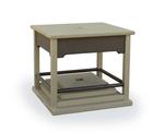 Coastal Poly Umbrella Stand Shown in Weatheredwood and Brown