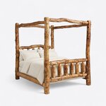Amish Rustic Log Canopy Bed
