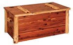 Rustic Log Hope Chest in Red Cedar