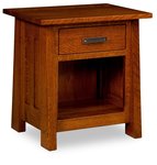 Payette Mission One Drawer Nightstand with Open Storage