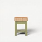 Amish Small Square End Grain Standing Butcher Block Kitchen Island