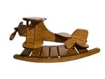 Oak Wood Airplane Rocker with Hand Holds