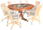 Solid Wood Signature Mission Game Table