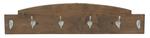 Hardwood Coat Rack Key Holder with Four Hooks and Two Key Hooks