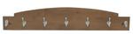 Hardwood Coat Rack Key Holder with Five Hooks and Two Key Hooks